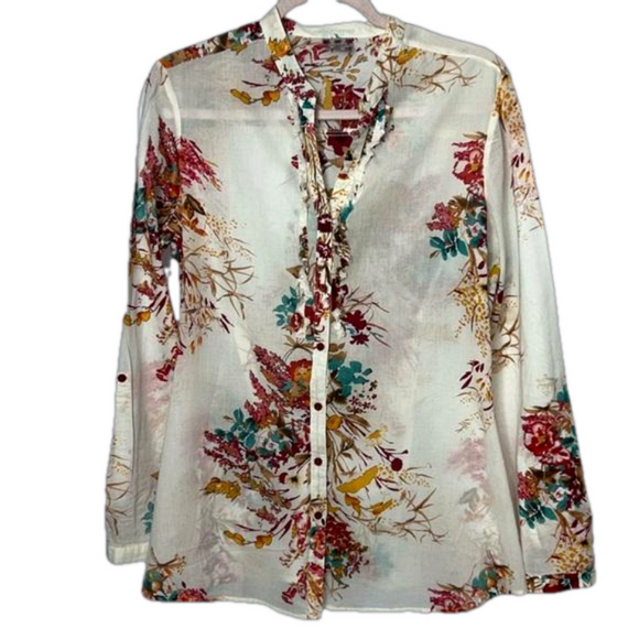 University Club Tops - University Club Floral Blouse